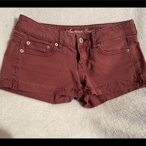 American Eagle Burgundy Women’s Sz 4 short shorts